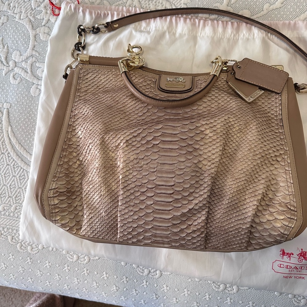 Authentic Coach Madison Collection Python Toffee … - image 1